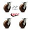 Service Caster 8 Inch Heavy Duty High Temp Phenolic Swivel Caster Set with Swivel Locks, 4PK SCC-KP92S830-PHRHT-BSL-4 - alternate 3